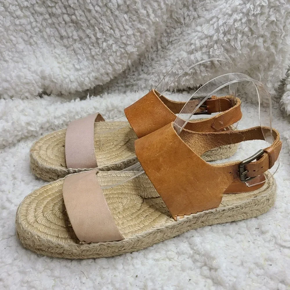 ‎Soludos Bi-Color Platform Espadrille Sandal